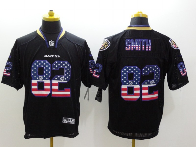 Men's Baltimore Ravens Torrey Smith #82 Black Jersey